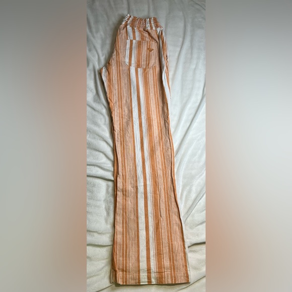 Roxy Orange Stripe Beach Pants Size L - Picture 4 of 9
